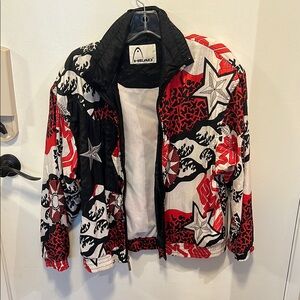 HEAD Red and Black Windbreaker Jacket